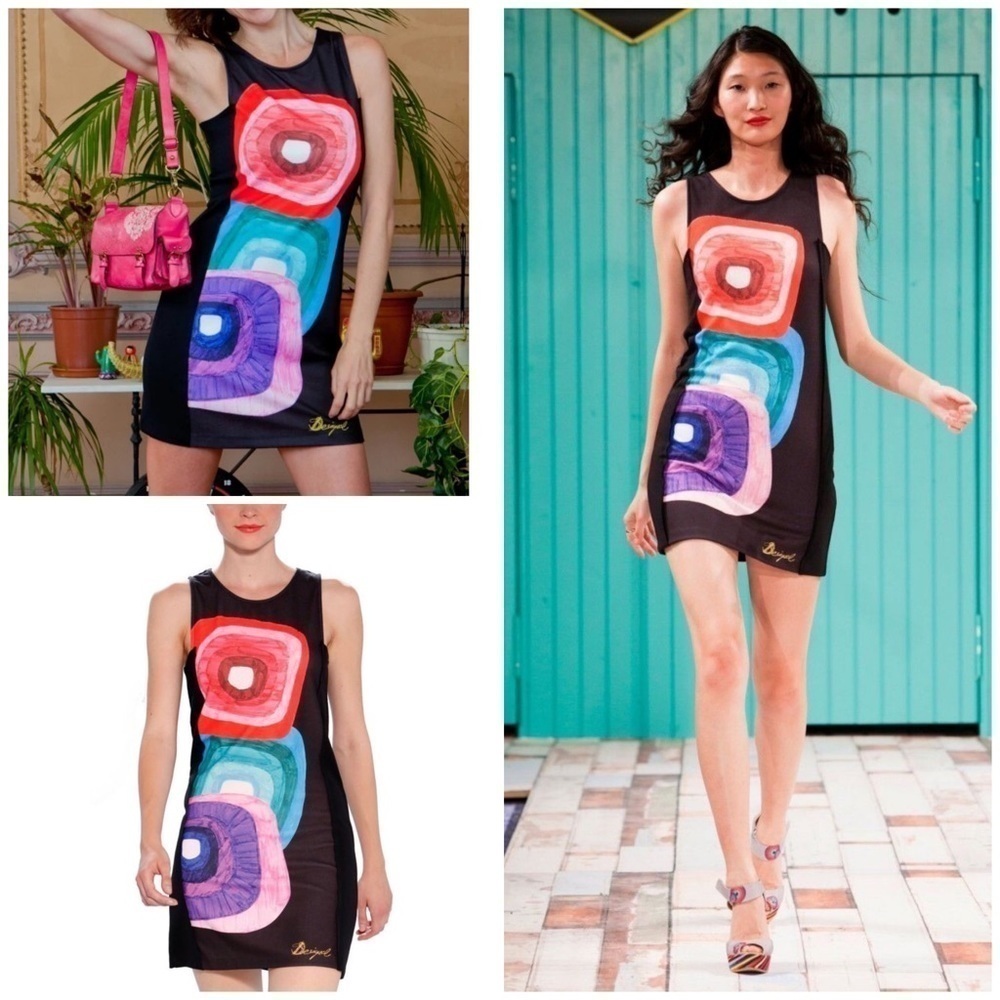 Desigual RHINA Geometric Abstract Art Tunic Dress​​​​​​​